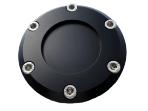 Krukasdeksel, zwart geanodiseerd