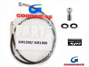 RVS/Titanium koppelingsleiding XJR, zwart