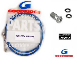 RVS/Titanium koppelingsleiding XJR, blauw