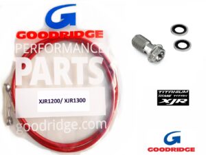 RVS/Titanium koppelingsleiding XJR, rood