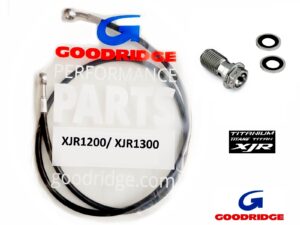 RVS/Titanium koppelingsleiding XJR, zwart